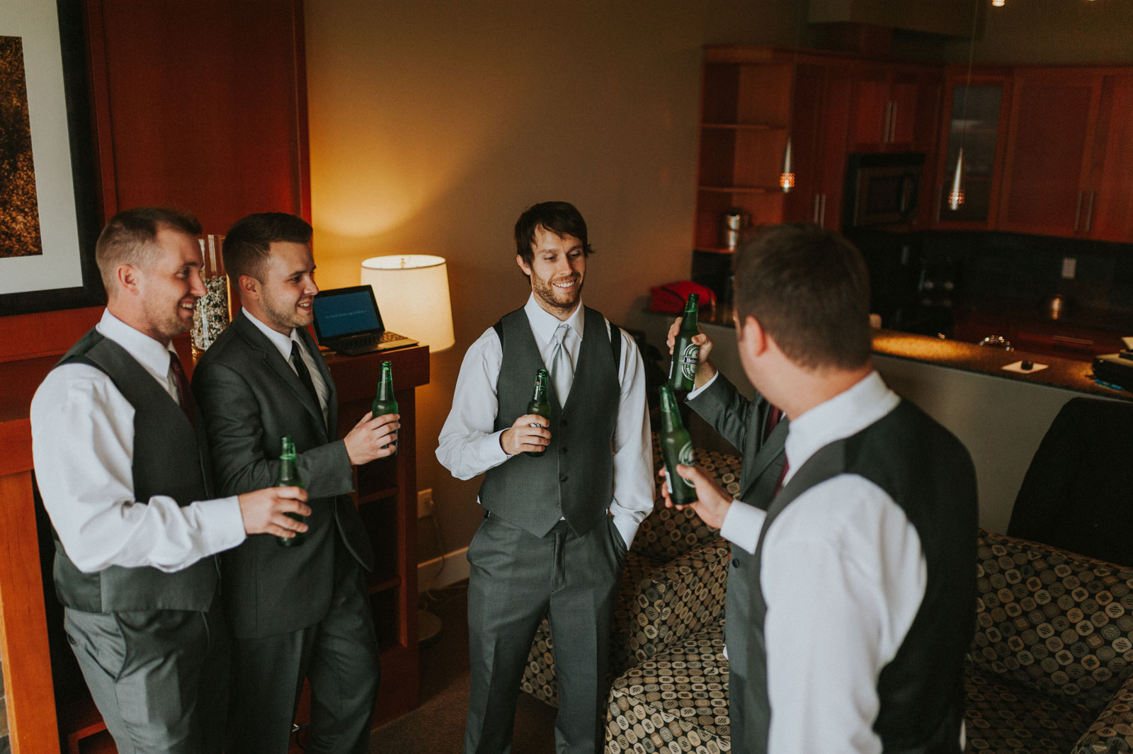 Groomsmen getting ready