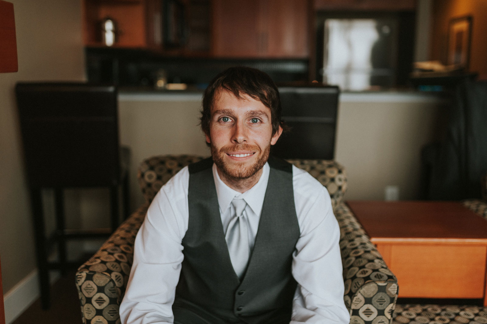 Groom getting ready for the wedding