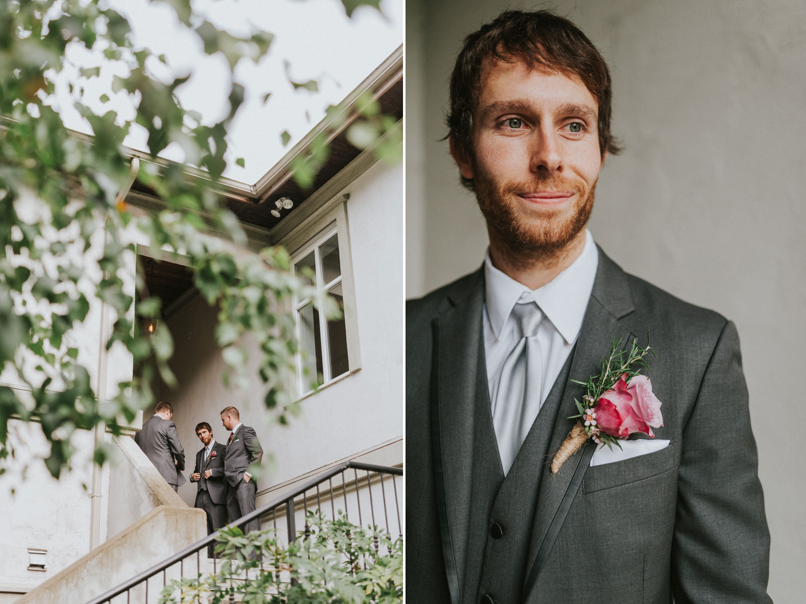 groom before the wedding ceremony at Cuckoo Trattoria