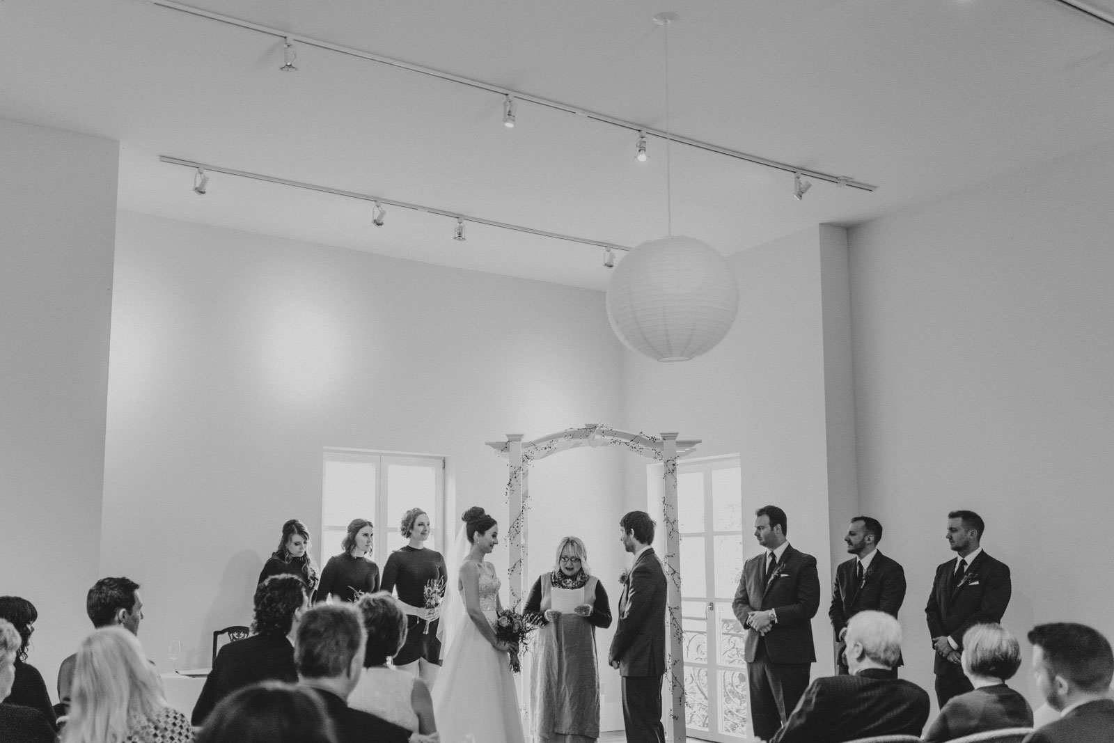 Bride and groom saying their vows