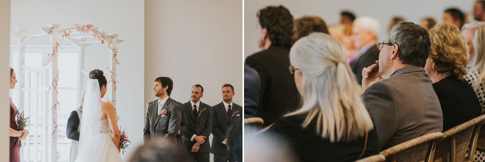 Wedding ceremony at Cuckoos Trattoria