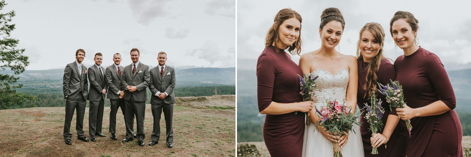 Bridesmaids and groomsmen portraits
