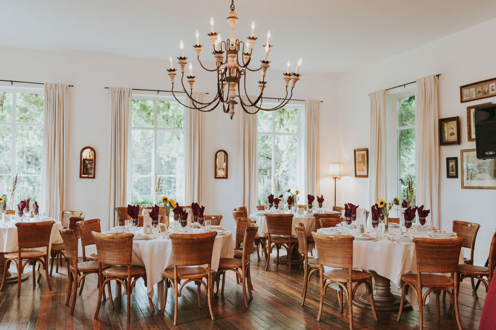 Tablesets at Cuckoo Trattoria wedding reception