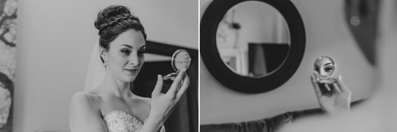 Bride getting ready for her wedding