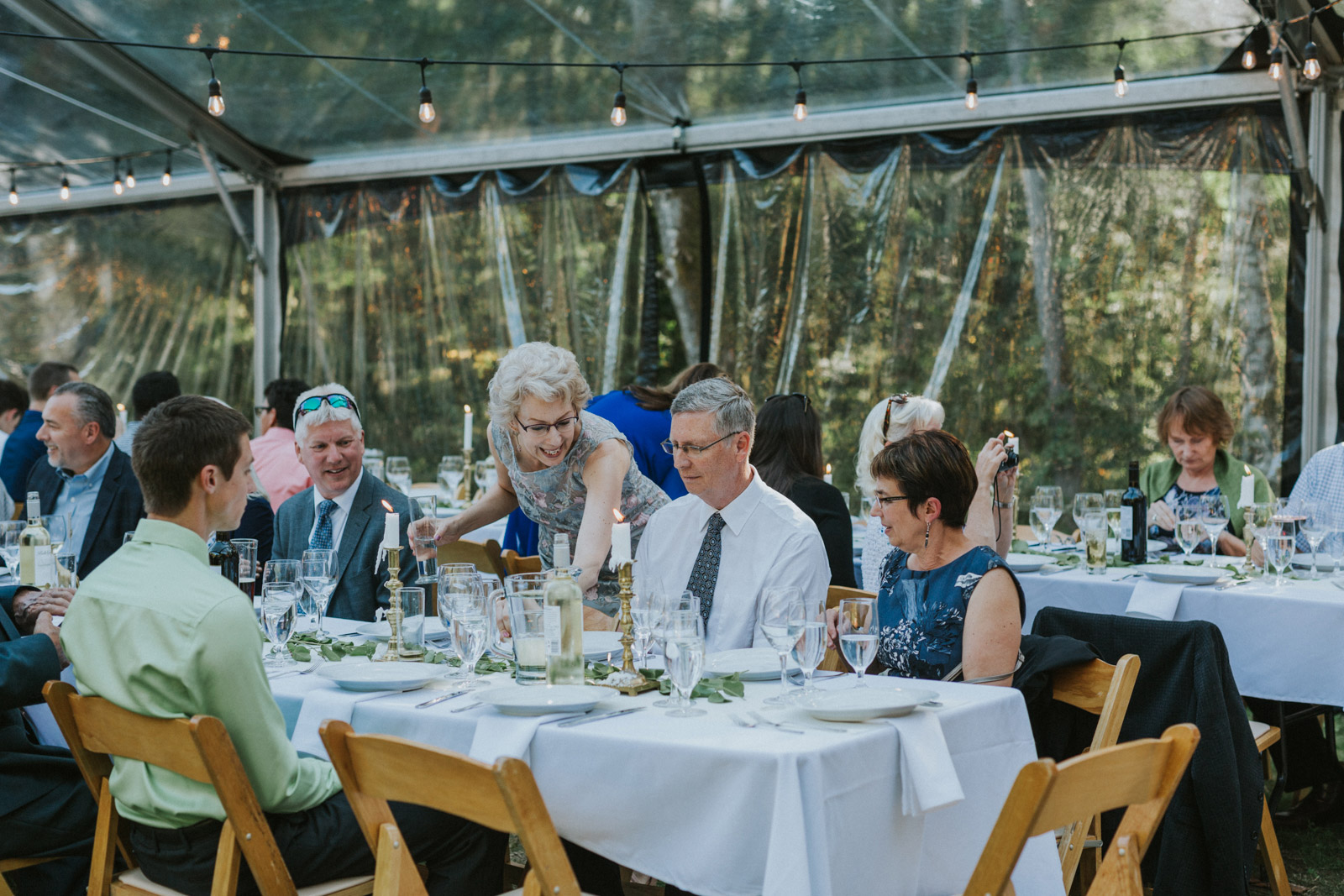 Harvest table wedding reception